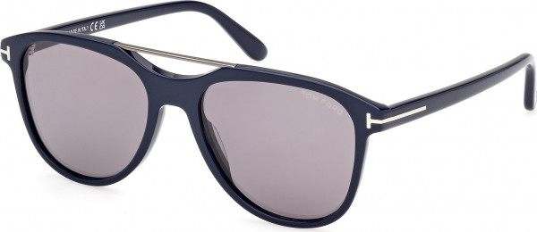 Tom Ford FT1098 DAMIAN-02 Sunglasses, 90C - Shiny Blue / Shiny Blue