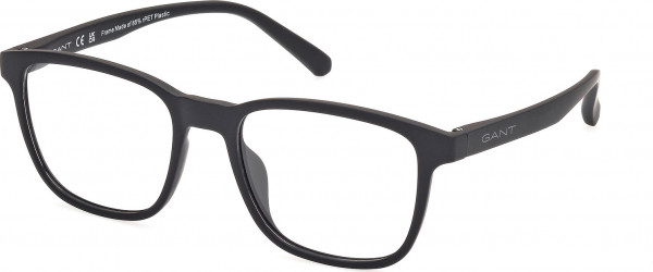 Gant GA50011 Eyeglasses, 002 - Matte Black / Matte Black