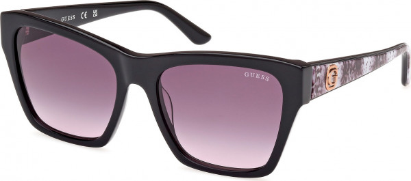 Guess GU00113 Sunglasses, 01B - Shiny Black / Shiny Black