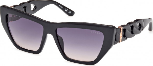 Guess GU00111 Sunglasses, 01B - Shiny Black / Shiny Black