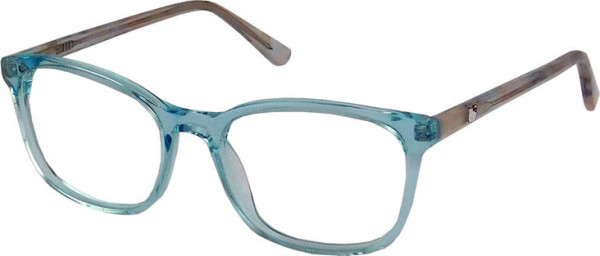 Hello Kitty Hello Kitty 334 Eyeglasses, 2-CRYSTAL BLUE/BEIGE