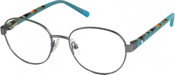 Hello Kitty Hello Kitty 333 Eyeglasses, Matte Blue/PATTERN