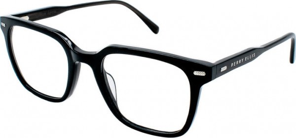 Perry Ellis Perry Ellis 1335 Eyeglasses, SHINY BLACK/SMOKE CRYSTAL