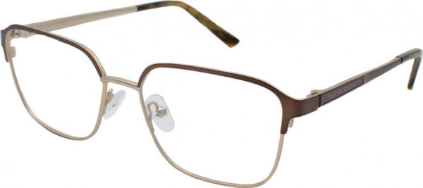 Perry Ellis Perry Ellis 471 Eyeglasses, BROWN/GOLD