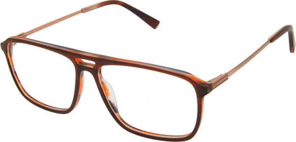 Perry Ellis Perry Ellis 445 Eyeglasses, Brown Pattern Matte