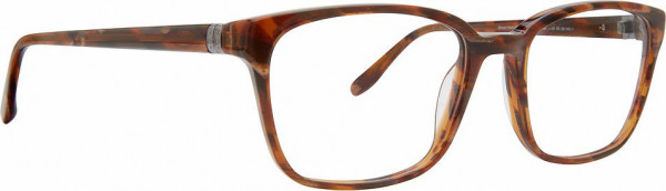 Badgley Mischka BM Thomas Eyeglasses, Brown Horn