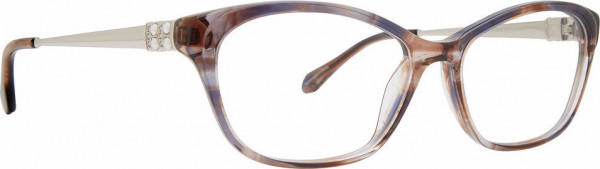 Badgley Mischka BM Karolina Eyeglasses, Brown Horn