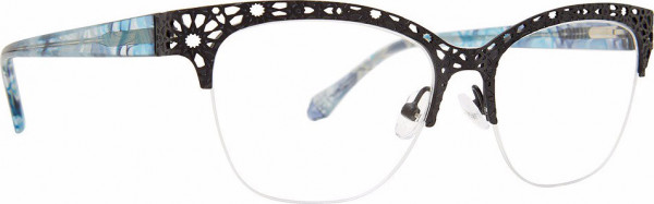 Badgley Mischka BM Floretta Eyeglasses, Black