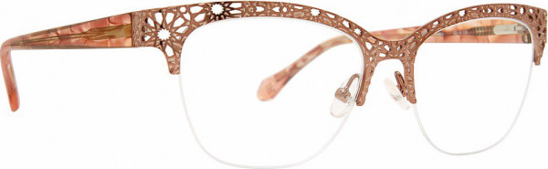 Badgley Mischka BM Floretta Eyeglasses, Bronze