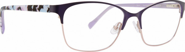 Vera Bradley VB Sharon Eyeglasses, Plum Pansies