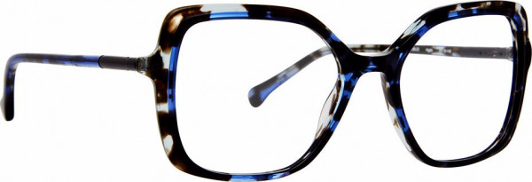 Trina Turk TT Aggie Eyeglasses, Blue Horn