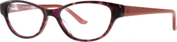 Adrienne Vittadini 1170 Eyeglasses, TORT/Red