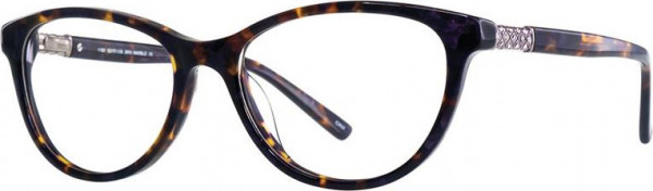Adrienne Vittadini 1190 Eyeglasses, Brown Marble