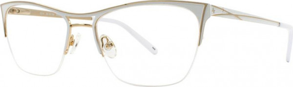 Adrienne Vittadini 1314 Eyeglasses, White/Gold