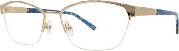 Adrienne Vittadini 1318 Eyeglasses, Gold/Blue