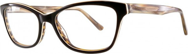 Adrienne Vittadini 566 Eyeglasses, Brown/Cream