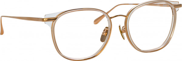 Linda Farrow LFL1486 BOWER Eyeglasses, (003) ASH/ ROSE GOLD