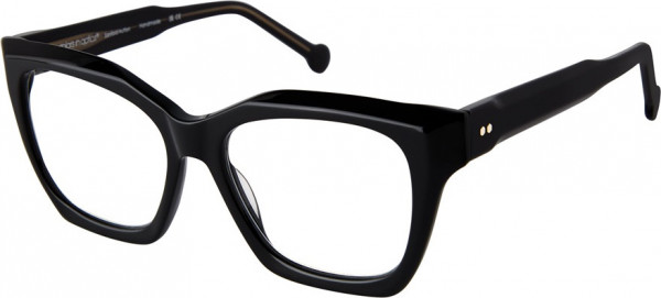 Colors In Optics C1163 GENEVA Eyeglasses, OXX BLACK OVER SMOKE CRYSTAL