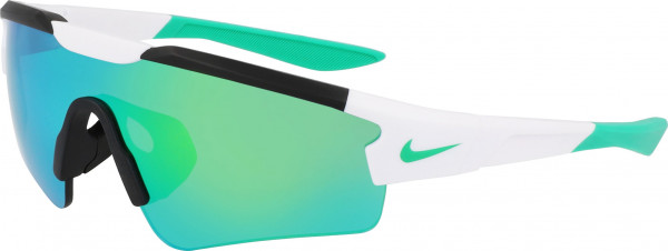 Nike NIKE CLOAK EV24005 Sunglasses, (100) MATTE WHITE / GREEN MIRROR
