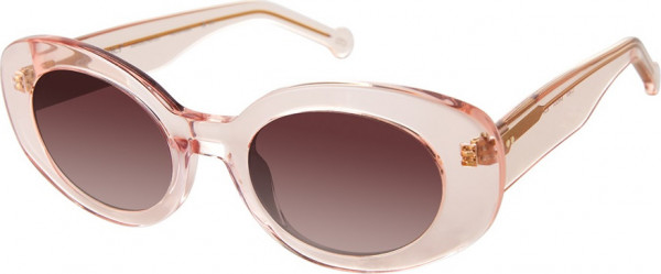 Colors In Optics CS403 BARDOT Sunglasses, BLSH PEACH TINE/SANGRIA GRADIENT LENSES