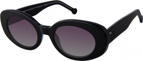 Colors In Optics CS403 BARDOT Sunglasses, OX BLACK/SMOKE LENSES