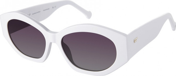 Colors In Optics CS405 JULIANA Sunglasses, WHI WHITE/SMOKE GRADIENT LENSES