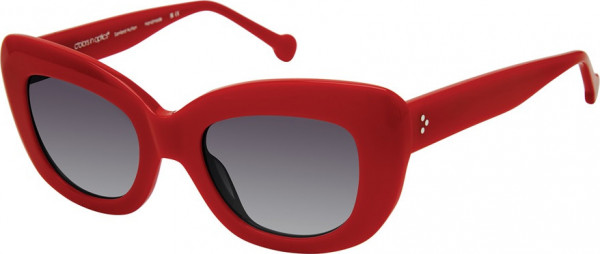 Colors In Optics CS406 SIENNA Sunglasses, RED RED LACQUER/SMOKE GRADIENT LENSES