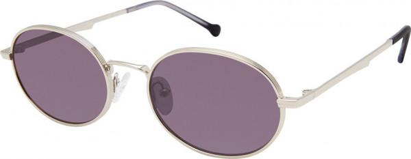 Colors In Optics CS410 PRINCE Sunglasses, SLV SILVER/SOLID SMOKE LENSES