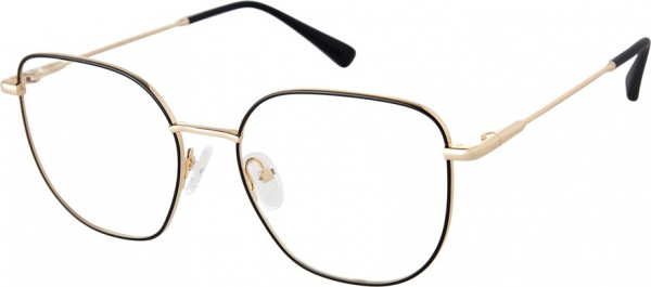 Vince Camuto VO556 Eyeglasses, BLK BLACK/GOLD