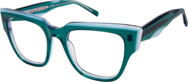Vince Camuto VO557 Eyeglasses, GRN GREEN OVER BLUE