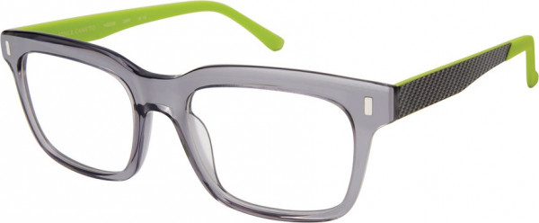 Vince Camuto VG328 Eyeglasses, GRY SMOKE/SMOKE CARBON/ELECTRIC LIME RUBBER