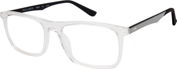 Vince Camuto VG329 Eyeglasses, XTL CRYSTAL/SILVER CARBON/BLACK RUBBER