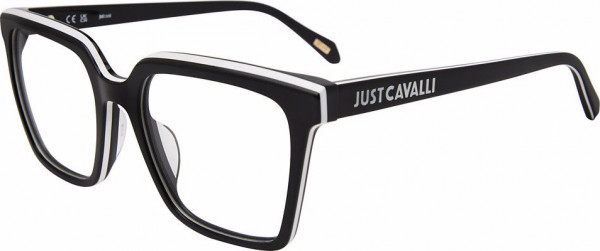 Just Cavalli VJC083V Eyeglasses, BLACK/WHITE (09H9)