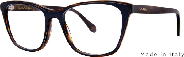 Lilly Pulitzer Dubrow Eyeglasses, Navy Tortoise