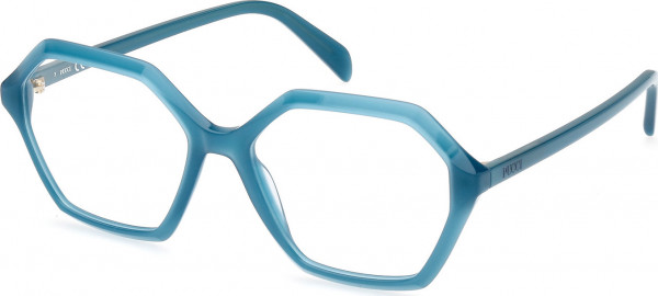 Emilio Pucci EP5237 Eyeglasses, 087 - Shiny Turquoise / Shiny Turquoise