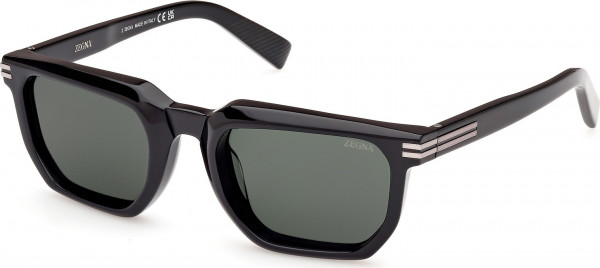 Ermenegildo Zegna EZ0240 Sunglasses, 01N - Shiny Black / Shiny Black