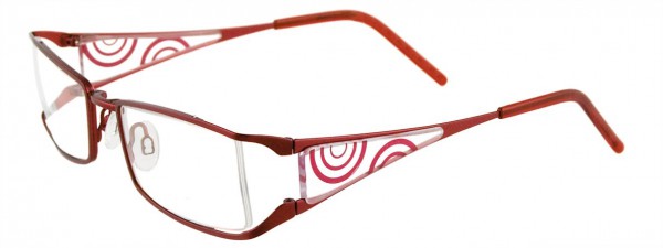 Takumi T9769 Eyeglasses, BURGUNDY AND CLEAR