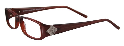 EasyClip EC121 Eyeglasses, CLEAR CRANBERRY
