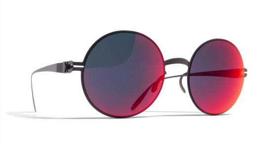 Mykita JANIS Sunglasses, F61 BASALT - LENS: SCARLET FLASH
