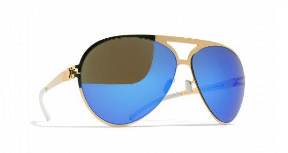 Mykita SEPP Sunglasses, F9 GOLD - LENS: AZURE FLASH