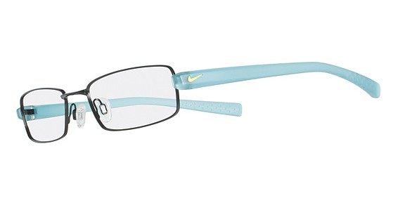 Nike NIKE 8071 Eyeglasses, (013) MATTE BLACK/TURQUOISE BLUE