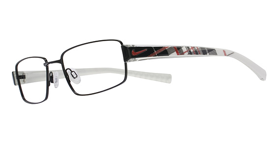 Nike NIKE 8075 Eyeglasses, 026 SATIN BLACK/METALLIC GREY