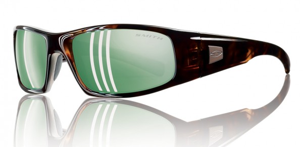 Smith Optics HIDEOUT Sunglasses, Tortoise - Polarized Green Mirror