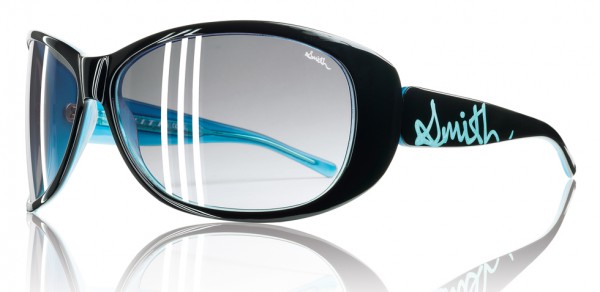 Smith Optics NOVELLA Sunglasses, Black Turquoise - Gray Gradient
