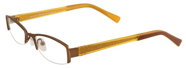 EasyClip EC143 Eyeglasses, CHOCOLATE/BROWNISH GOLDANDBROWN
