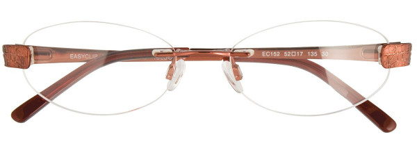 EasyClip EC152 Eyeglasses, 030 - Satin Ruby Red