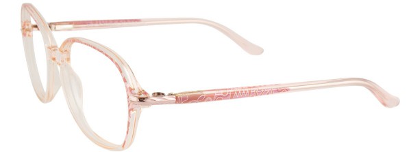 EasyClip EC148 Eyeglasses, CLEAR/PINK AND CLEAR PINK