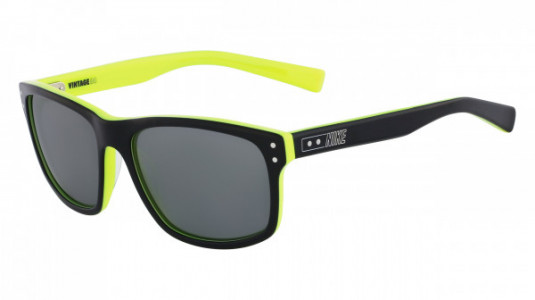 Nike VINTAGE 80 EV0632 Sunglasses, (007) BLACK/VOLT WITH GREY W/SILVER FLASH  LENS