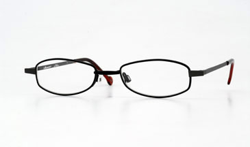 LA Eyeworks Canoe Eyeglasses, 878 Black With Charcoal