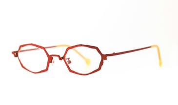 LA Eyeworks Rope Trick Eyeglasses, 537M Orange Zap Matte